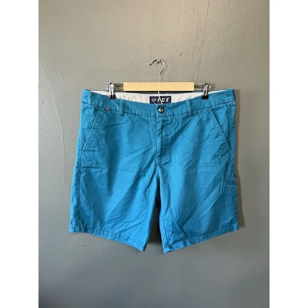 Fox Mens Blue Chino Shorts Size 38